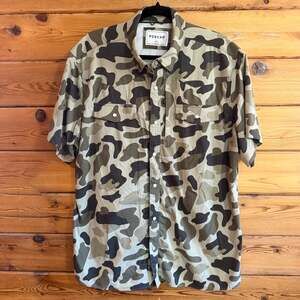 Poncho The Pampa Western Short Sleeve Shirt XL Dark Duck Camo